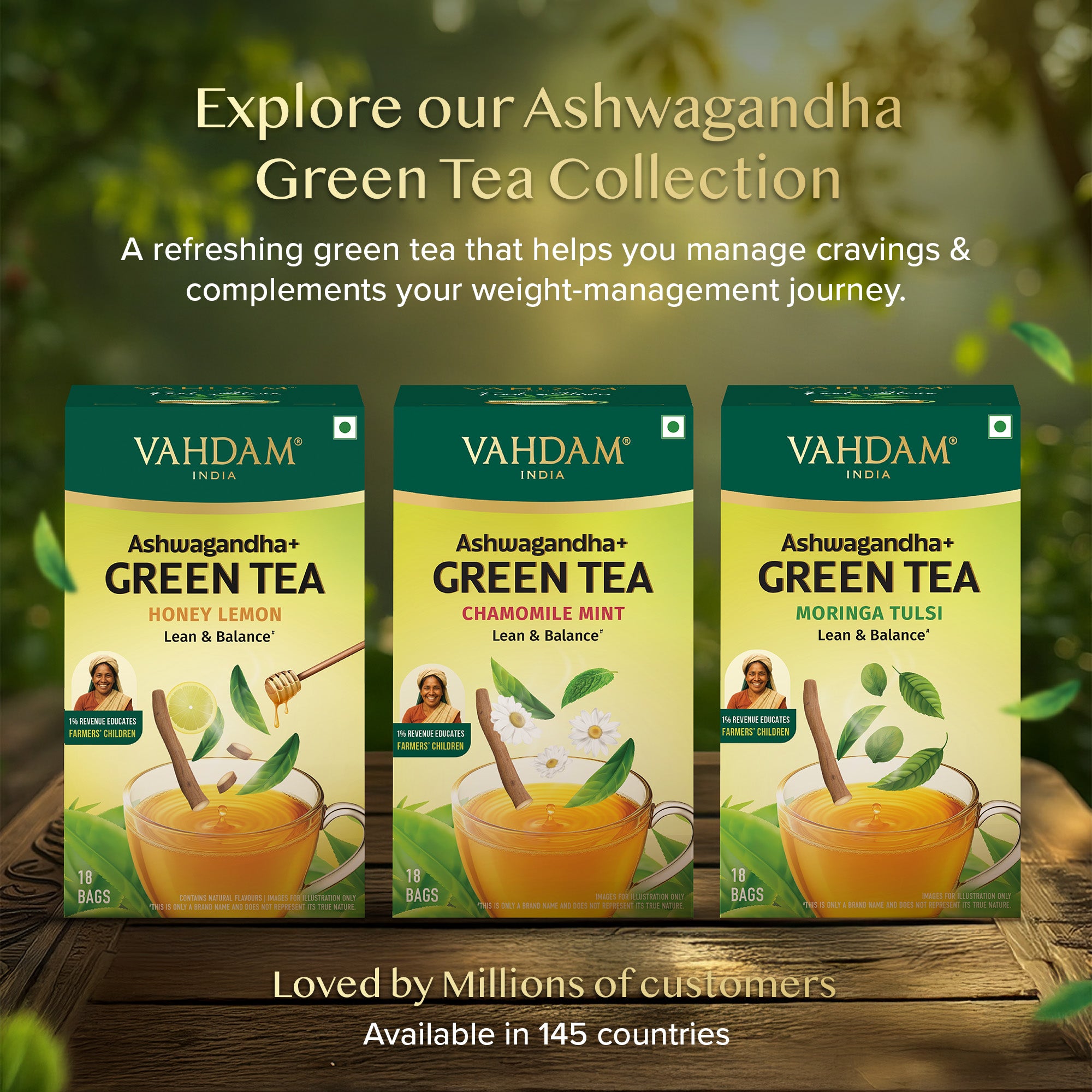 Wellness Starter Kit - 3 Green Teas + 1 Cup & Saucer