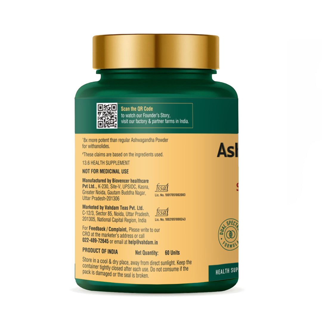 Ashwagandha Capsules 1000mg - For Stress Relief