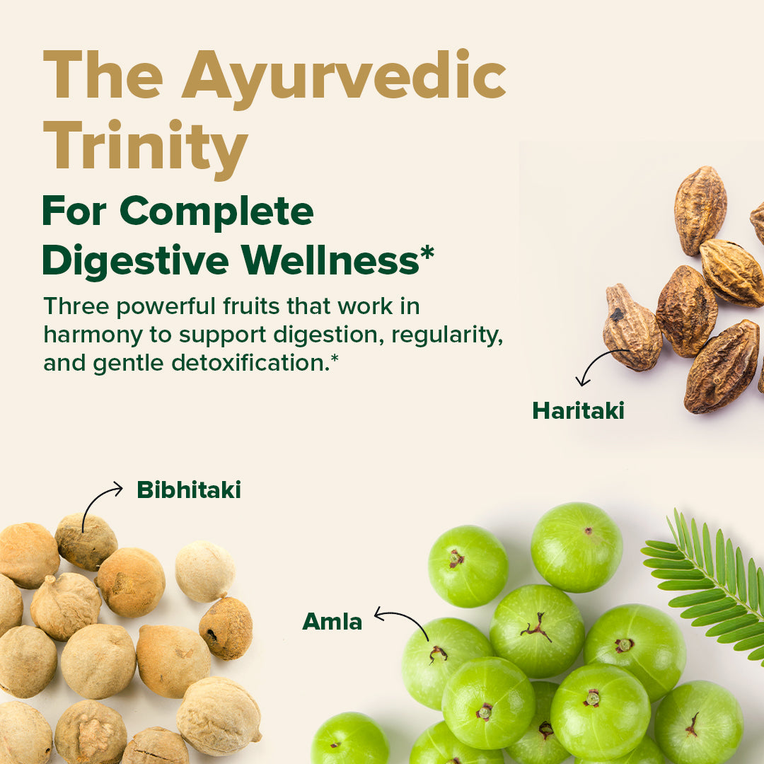 Triphala Capsules 1100mg - For Improved Gut Health