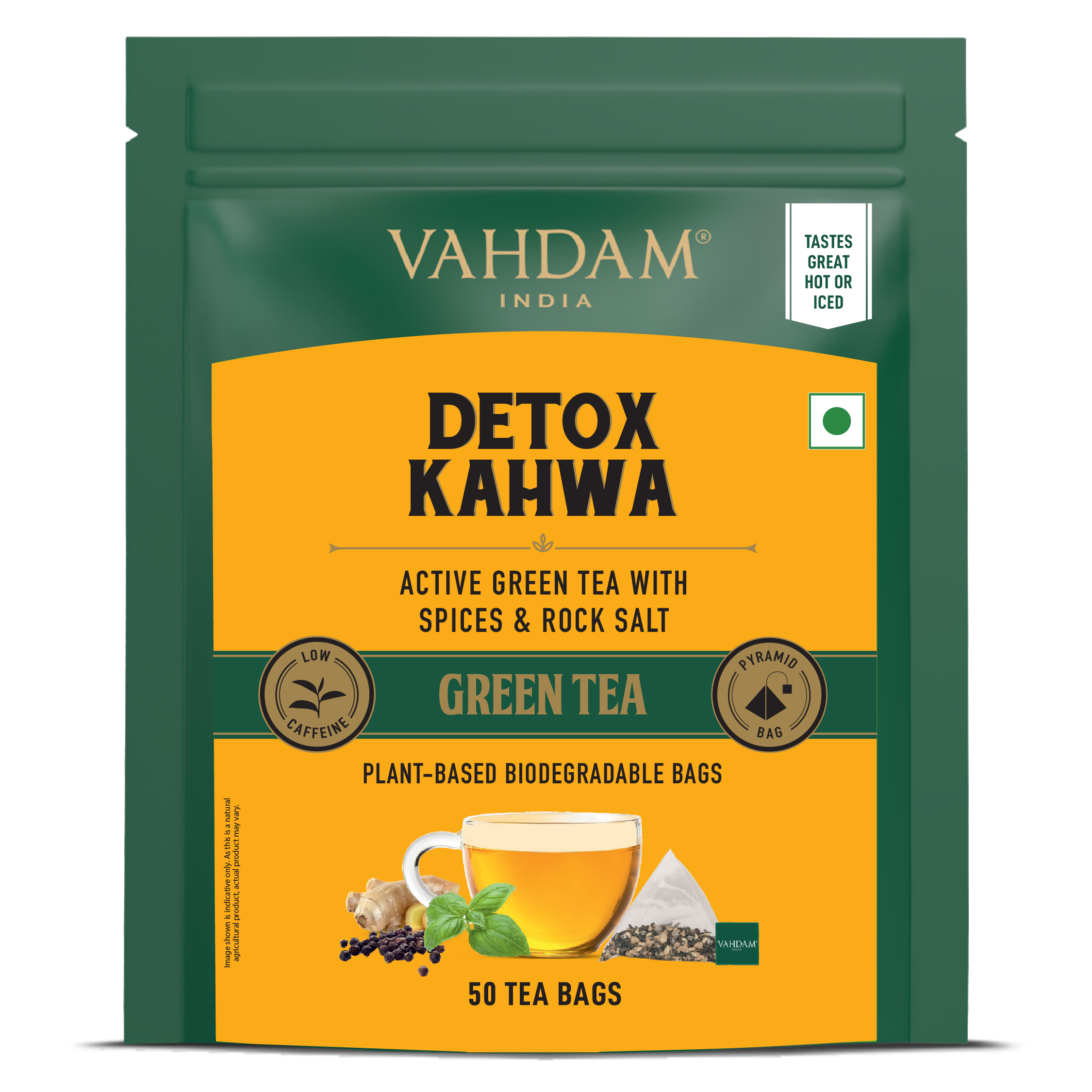 Detox Kahwa Green Tea, 50 Count