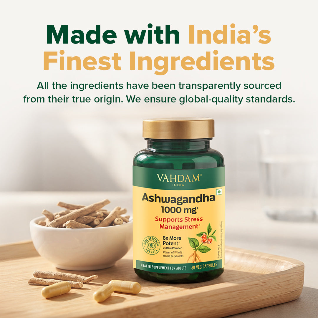 Ashwagandha Capsules 1000mg - For Stress Relief