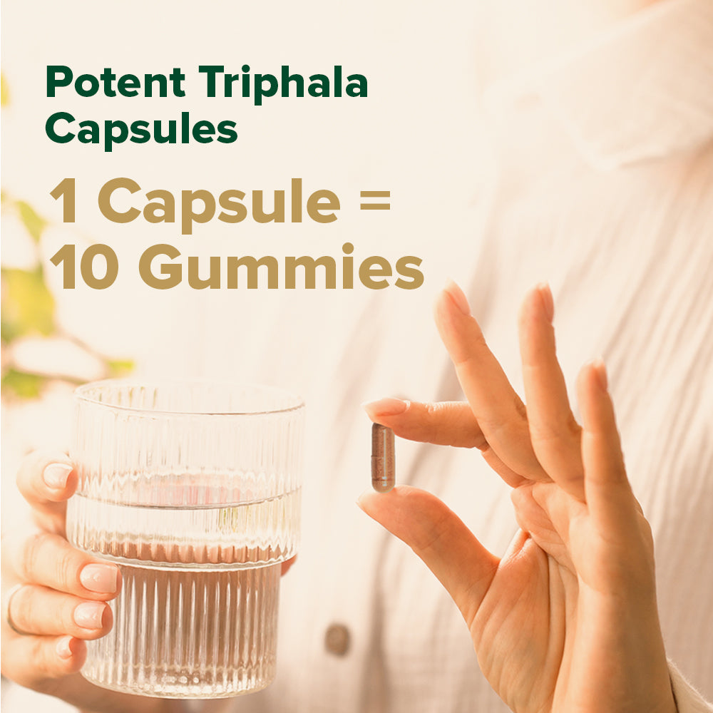 Triphala Capsules 1100mg - For Improved Gut Health