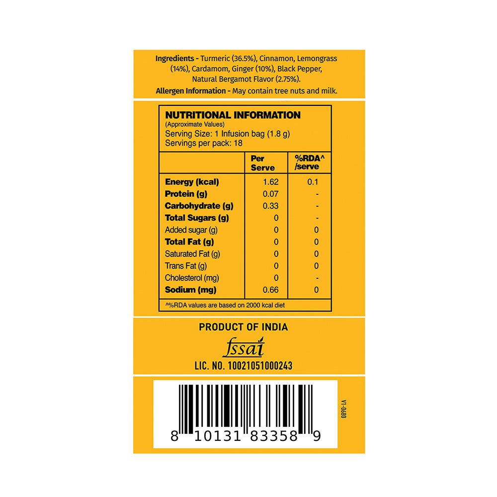 Turmeric Citrus Ginger Herbal Infusion18 TB