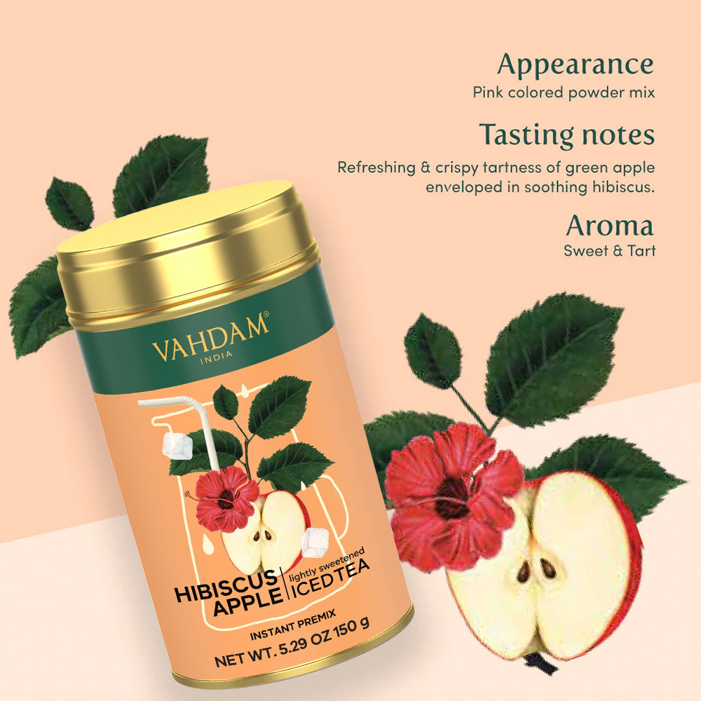 Hibiscus Apple Instant Premix Iced Tea, 150 g