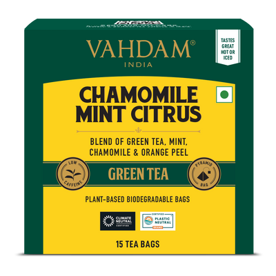 Chamomile Mint Citrus Green Tea Bags - 15 Tea Bags