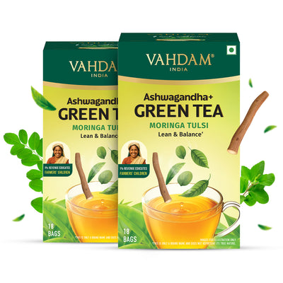 Ashwagandha+ Moringa Tulsi Green Tea 18 TB
