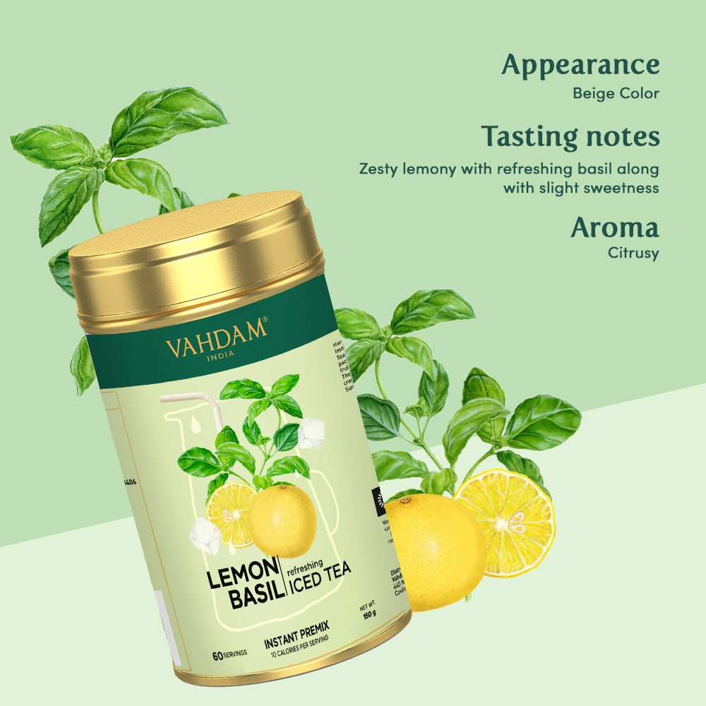 Lemon Basil Instant Premix Iced Tea, 150 g