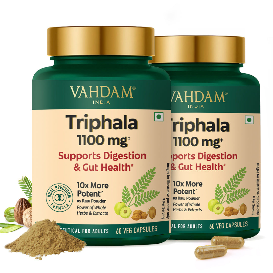 Triphala Capsules 1100mg - For Improved Gut Health