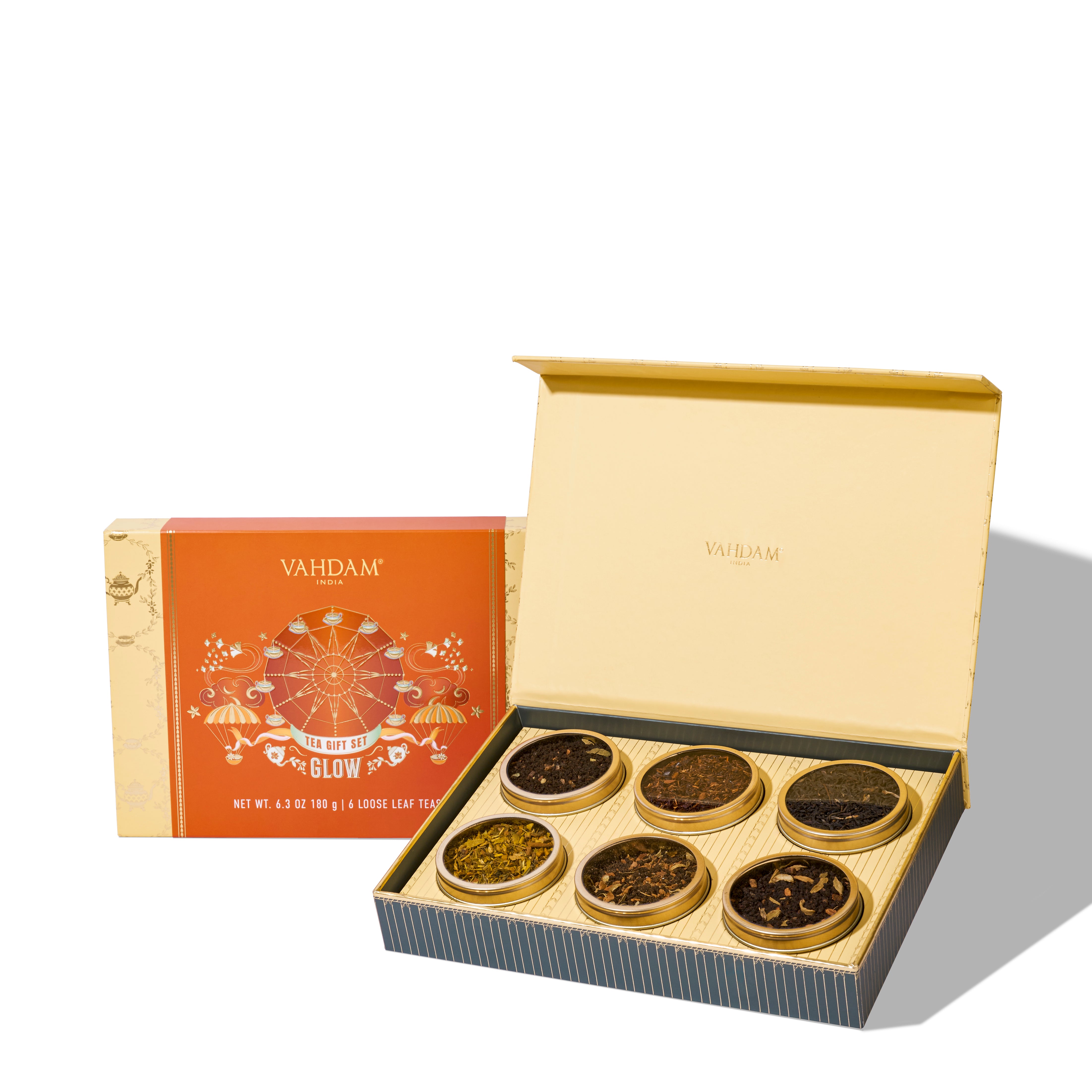 Glow, Assorted Teas Gift Set, 6 Teas