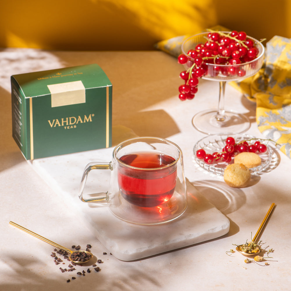 Shimmer - Borosilicate Glass Double Walled Teacups - Set of 4