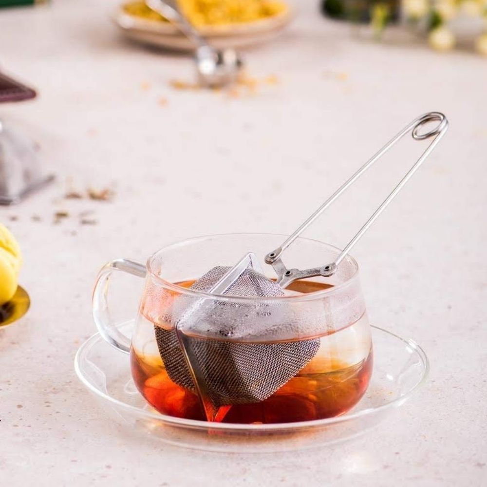 Glitter - Borosilicate Glass Cup & Saucer (Set of 2), Image -4