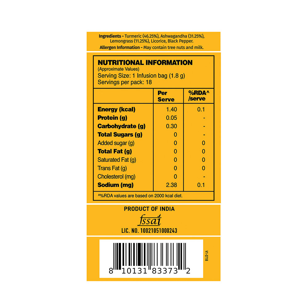 Turmeric Ashwagandha Herbal Tea 18 TB