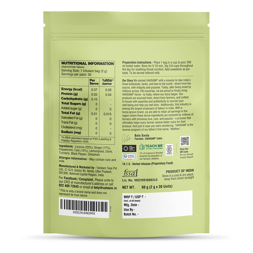 Throat Ease Herbal Infusion