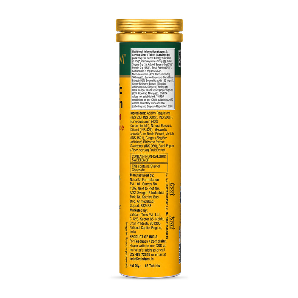 Turmeric Curcumin Effervescent - For Joint Comfort & Muscle Recovery