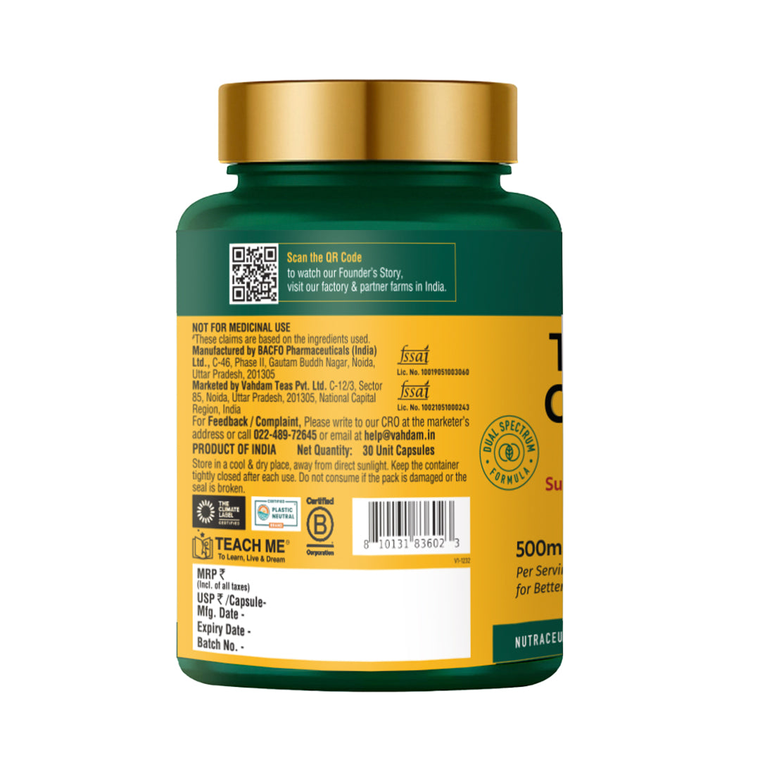 Lakadong Turmeric Curcumin Supplement - Anti Inflammatory Support
