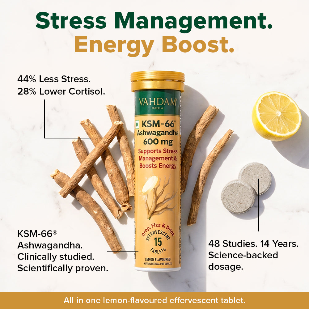 KSM-66® Ashwagandha Effervescent : For Stress Management