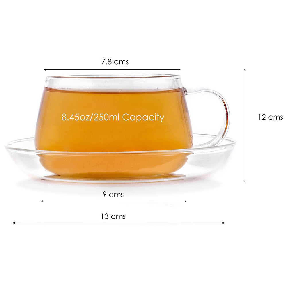 Glitter - Borosilicate Glass Cup & Saucer, Image -3 