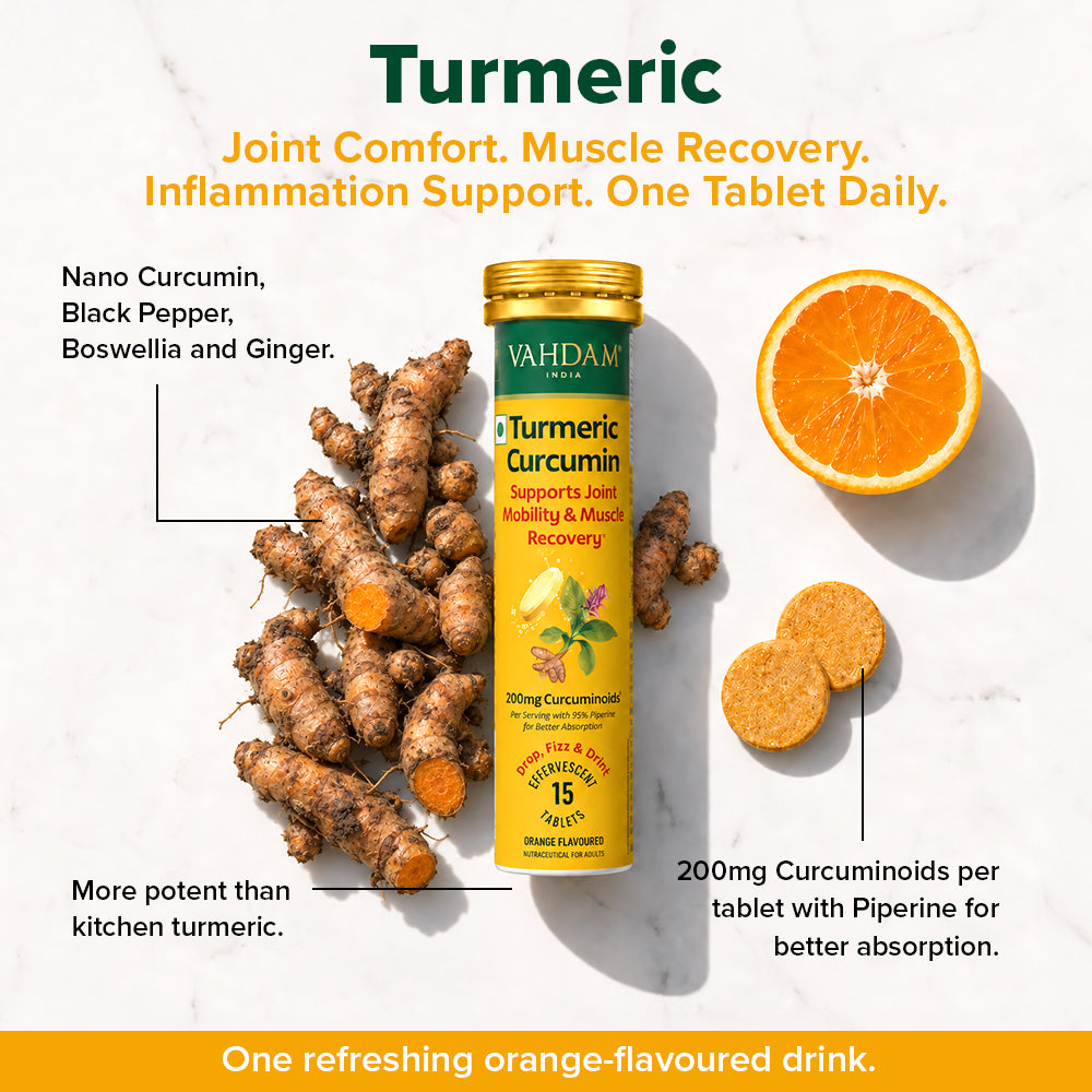 Turmeric Curcumin Effervescent - For Joint Comfort & Muscle Recovery