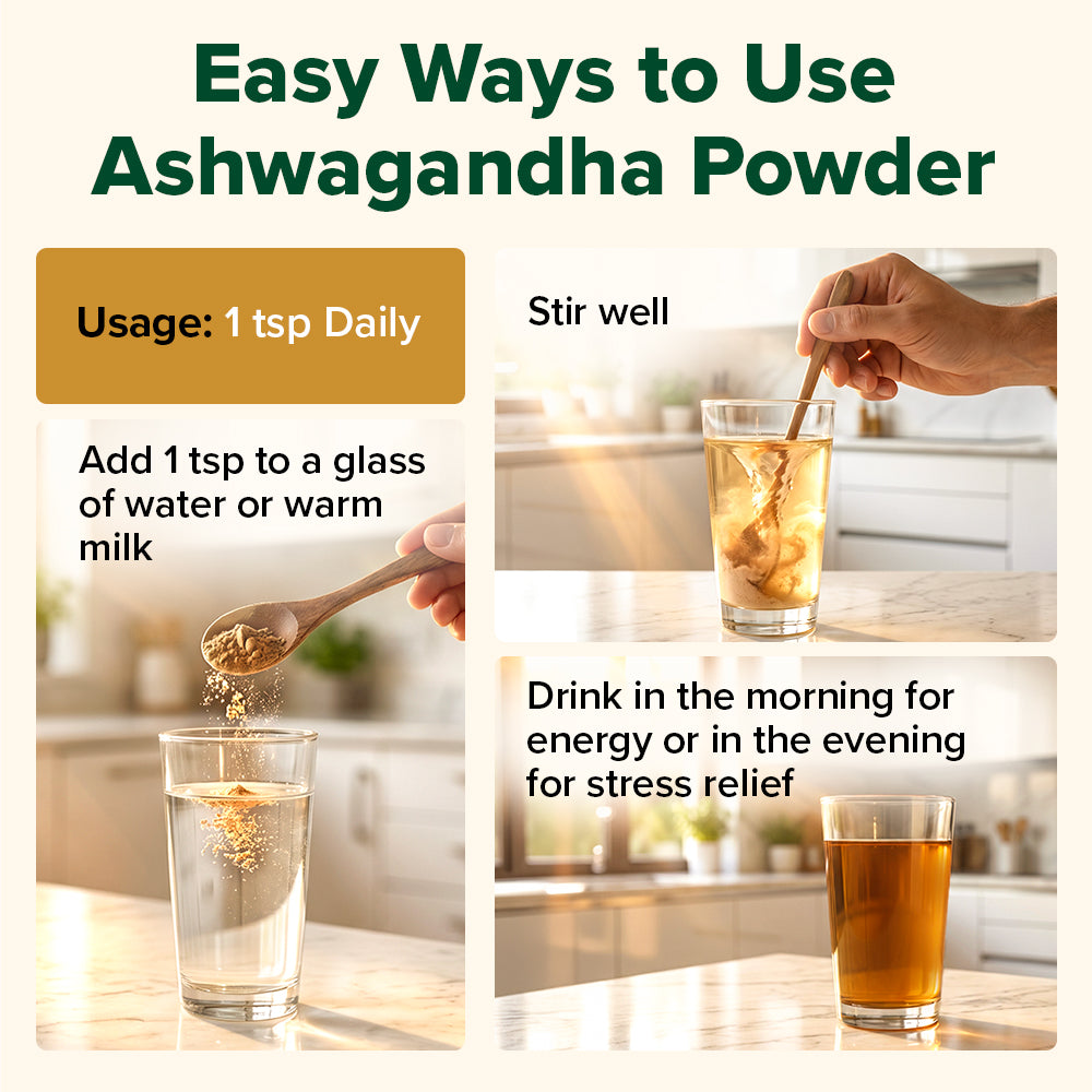 Ashwagandha Powder 100 g - Stress Relief & Energy Support