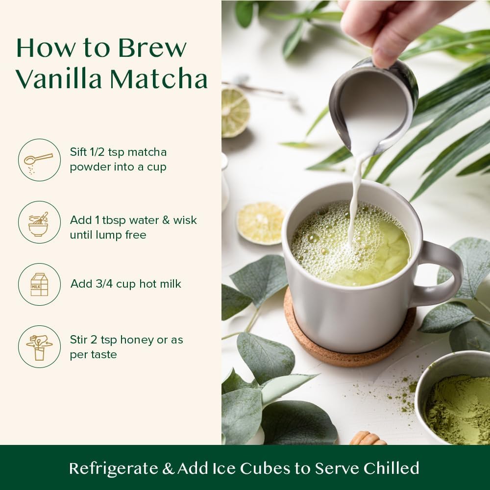 Vanilla Matcha Green Tea Powder, 50 g
