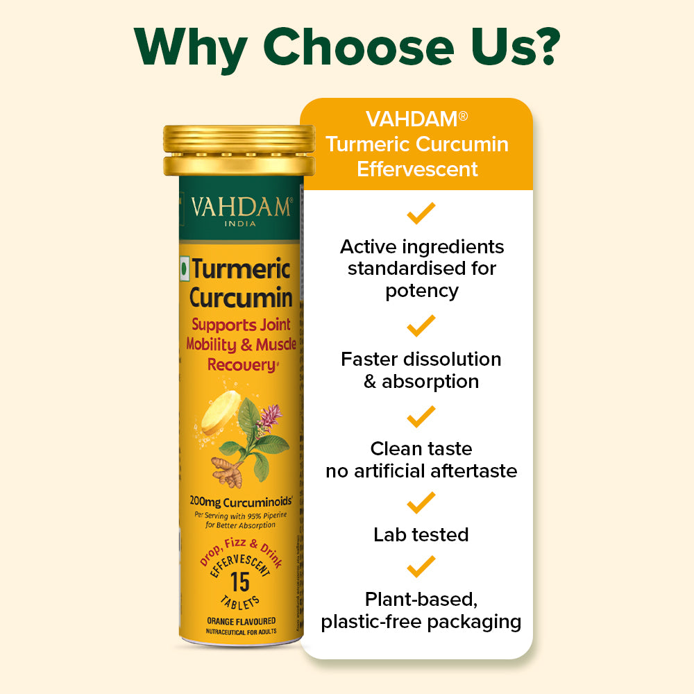 Turmeric Curcumin Effervescent - For Joint Comfort & Muscle Recovery