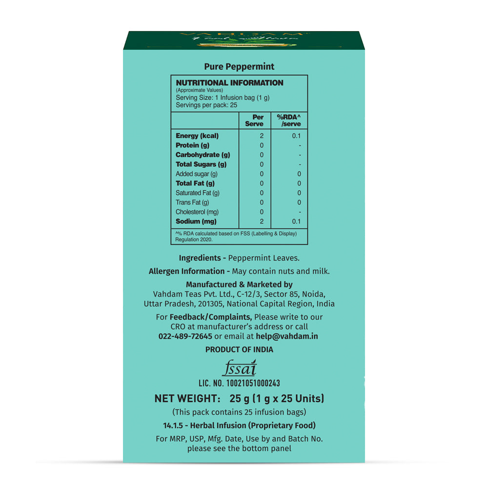 Pure Peppermint Herbal Infusion