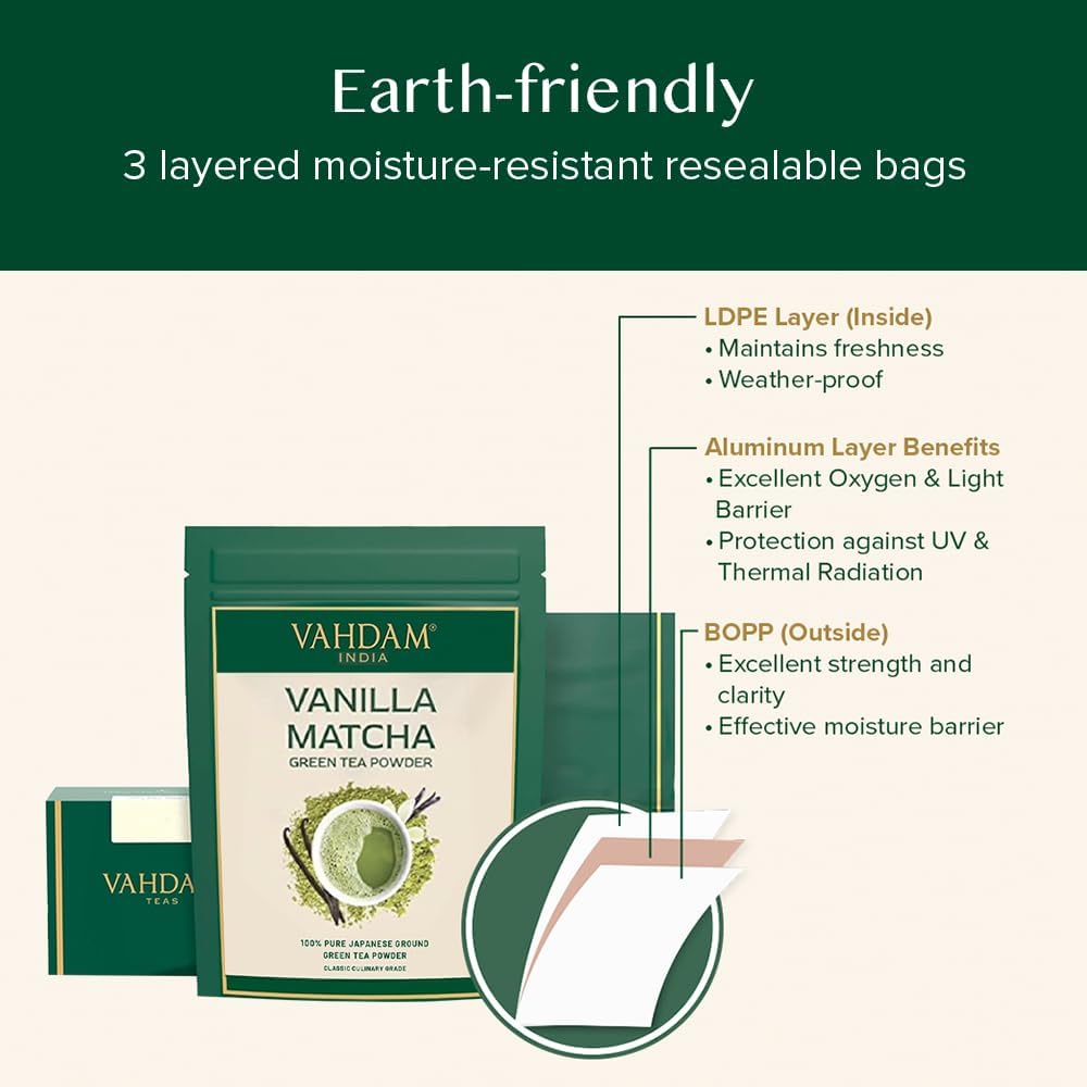 Vanilla Matcha Green Tea Powder, 50 g