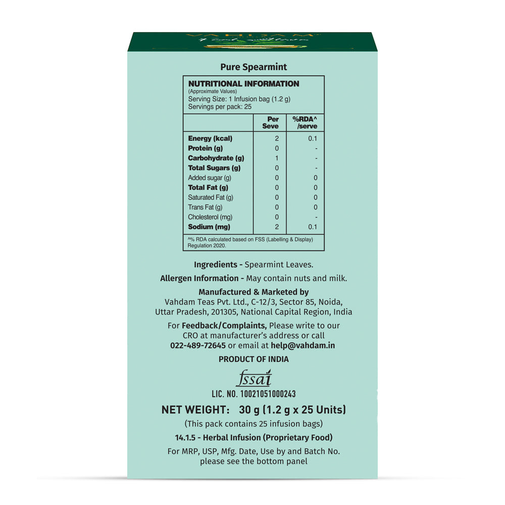 Pure Spearmint Herbal Infusion