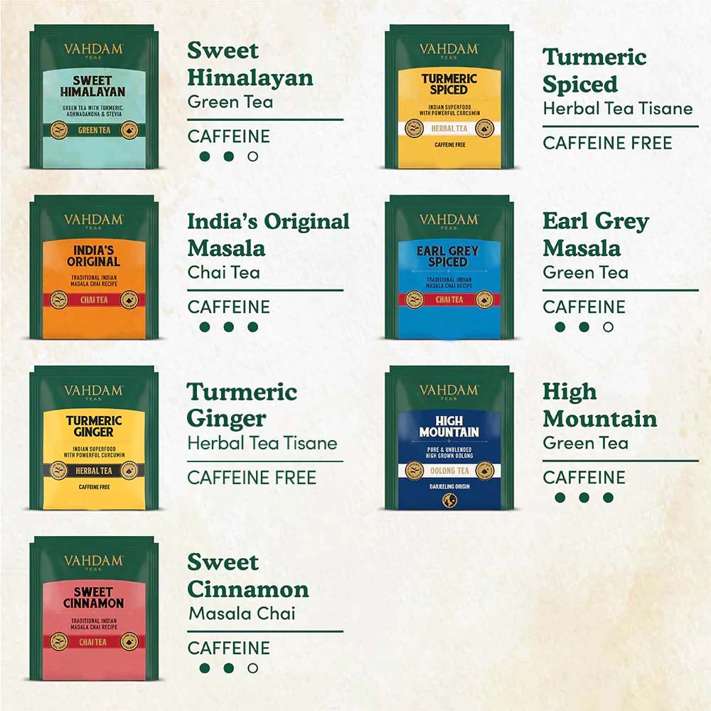 Buy Tea Bags Sampler Online  Best Prices in India  VAHDAM India