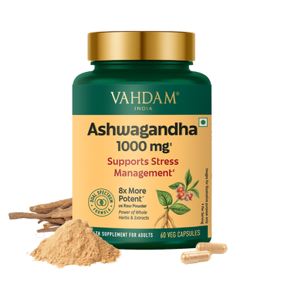 Ashwagandha Capsules 1000mg - For Stress Relief
