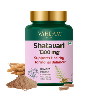 Shatavari Capsules 1300mg - For Women's Hormonal Health