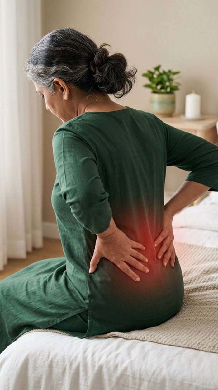 Targets lower back stiffness
