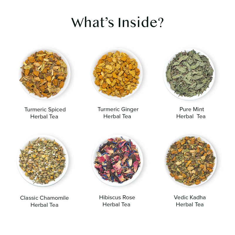 Buy Assorted Herbal Tea Sampler Gift Set - 6 x 6 Variants | VAHDAM® India